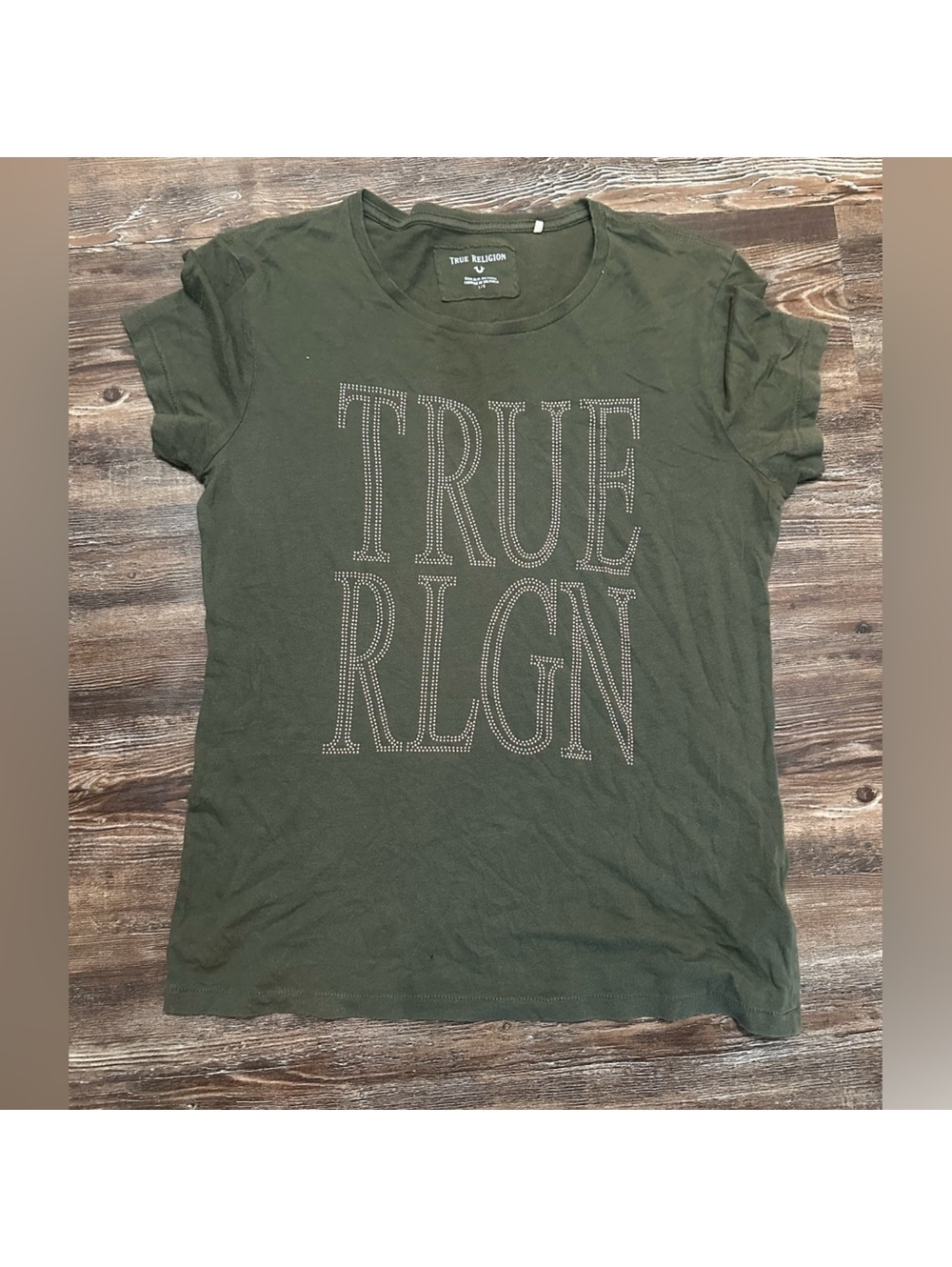 True Religion Dark Green Short Sleeve Tee